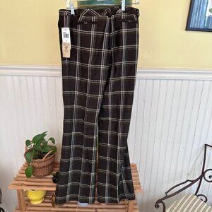 liquid size 6 black large check plaid NWT career trousers tailored pants work